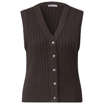 Preview: Street One Damen Strickweste in Rippstruktur