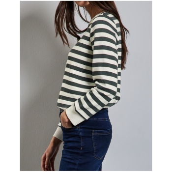 Street One Damen Sweatshirt gestreift
