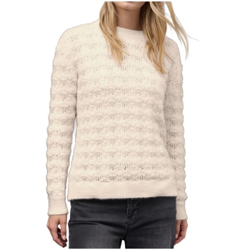 Street One Damen Strukturpullover flauschige Federgarn-Qualität