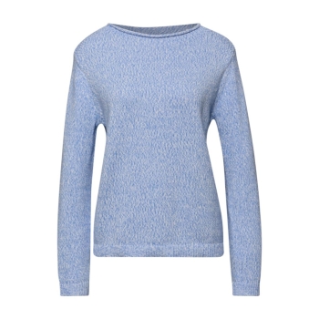 Preview: Street One Damen Pullover Two‑Tone Melange‑Optik