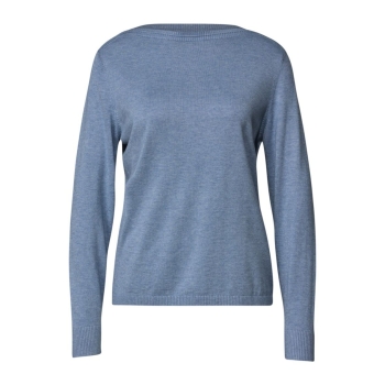 Preview: Street One Damen Feinstrickpullover Basic mit U-Boot-Ausschnitt
