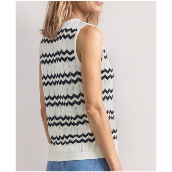 Preview: Street One Damen Strick-Top mit Zick-Zack-Muster