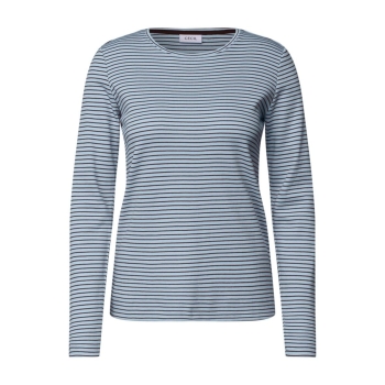 Preview: Cecil Damen langarm Shirt mit Streifenmuster