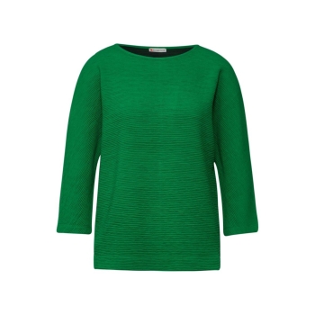 Street One Damen 3/4 Arm Shirt feine Struktur