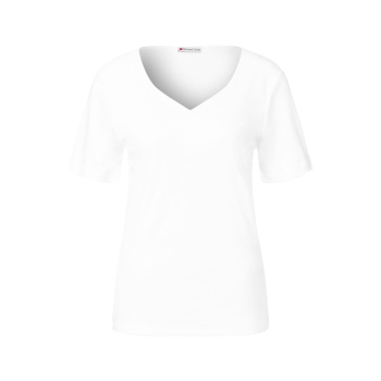 Preview: Street One Damen T-Shirt mit Herzausschnitt