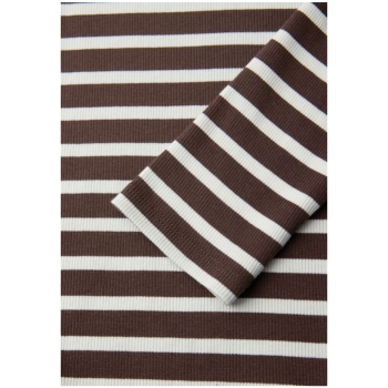 Street One Damen Shirt mit Streifenmuster Turtleneck