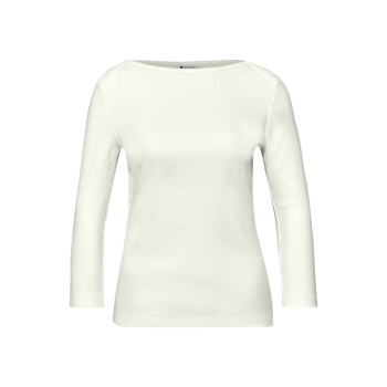 Preview: Street One Damen 3/4-Arm Shirt Basic Shirt Rippstruktur