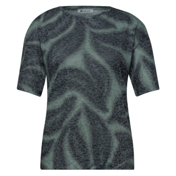 Preview: Street One Damen kurzarm Shirt Ausbrenner-Optik