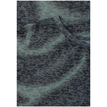 Preview: Street One Damen kurzarm Shirt Ausbrenner-Optik