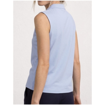Preview: Street One Damen Top in Rippstruktur mit Polokragen