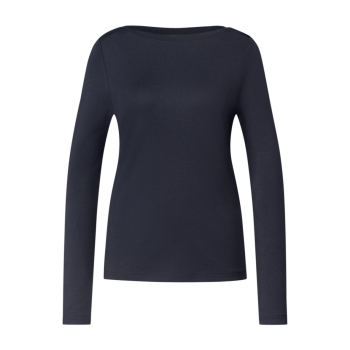 Preview: Street One Damen Shirt Basic mit U-Boot-Ausschnitt