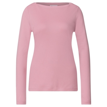 Preview: Street One Damen Shirt Basic mit U-Boot-Ausschnitt