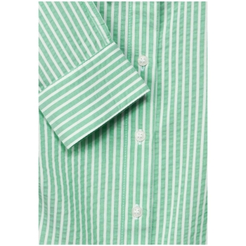 Street One Damen 1/1 Arm Bluse Seersucker
