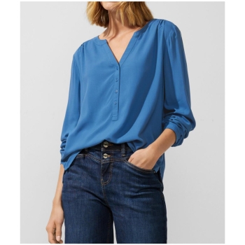 Street One Damen 1/1 Arm Bluse Unifarbe