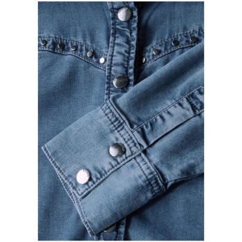 Street One Damen Bluse Jeans mit Nieten