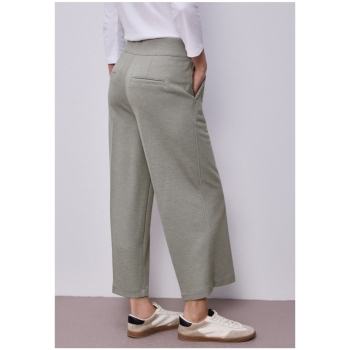 Preview: Street One Damen Hose Pique Casual Fit Wide Legs