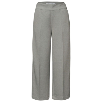 Preview: Street One Damen Hose Pique Casual Fit Wide Legs