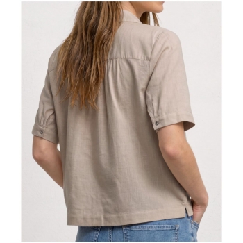 Preview: Street One Damen kurzarm Hemdbluse mit Kragen