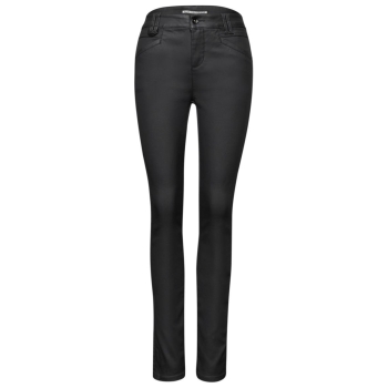 Street One Damen Hose Slim Fit Coated Hose