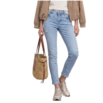 Street One Damen Jeanshose Bleached-Optik Casual Fit