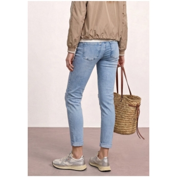 Preview: Street One Damen Jeanshose Bleached-Optik Casual Fit