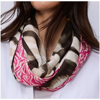 Street One Damen Loop mit Zebramuster Schlauchschal