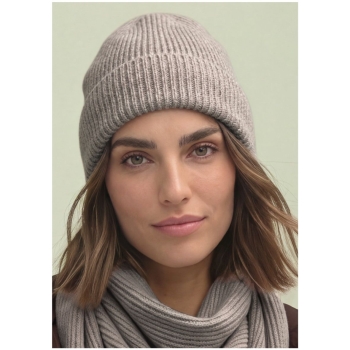 Street One Damen Beanie Melange-Look Strickmütze