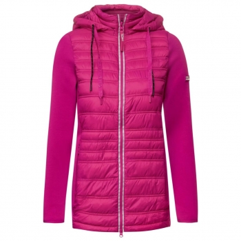 Cecil Damen Jacke Materialmix mit Kapuze