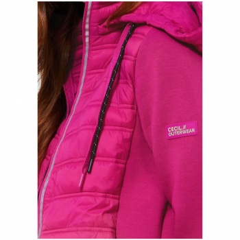 Cecil Damen Jacke Materialmix mit Kapuze
