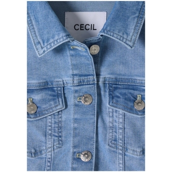 Preview: Cecil Damen Jeansjacke mit Brusttaschen Denim Casual