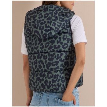 Preview: Cecil Damen Steppweste mit Kapuze und Taschen