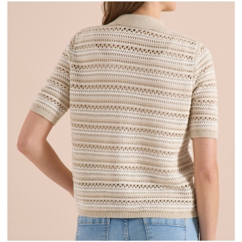 Preview: Cecil Damen Cardigan mit Polokragen