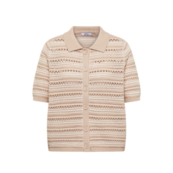 Preview: Cecil Damen Cardigan mit Polokragen