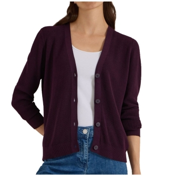 Cecil Damen Cardigan mit V-Neck und Struktur Strickjacke