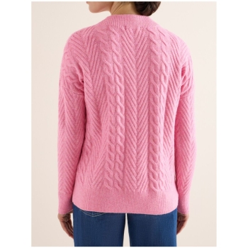 Preview: Cecil Damen Pullover Turtleneck mit Zopfmuster