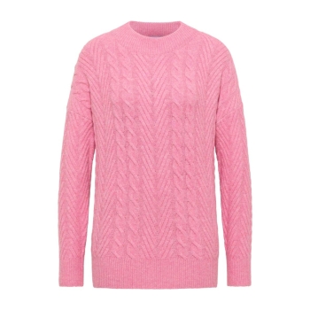 Preview: Cecil Damen Pullover Turtleneck mit Zopfmuster