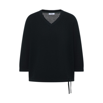 Preview: Cecil Damen kurzarm Strickpullover im Crochet-Look