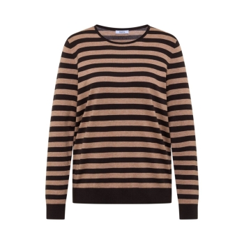 Preview: Cecil Damen Pullover mit Rundhals und Streifen