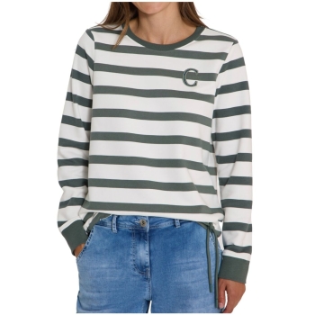 Cecil Damen Sweatshirt mit Streifenmuster Rundhals