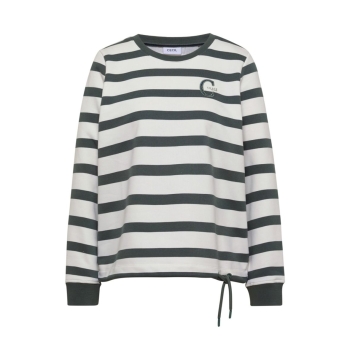 Preview: Cecil Damen Sweatshirt mit Streifenmuster Rundhals