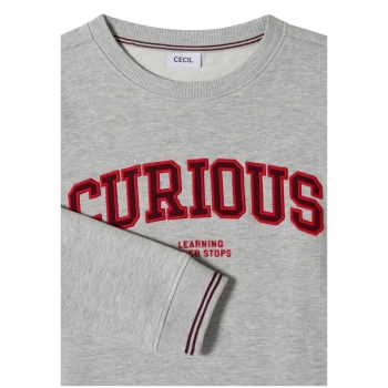 Cecil Damen langarm Sweatshirt mit Stickerei