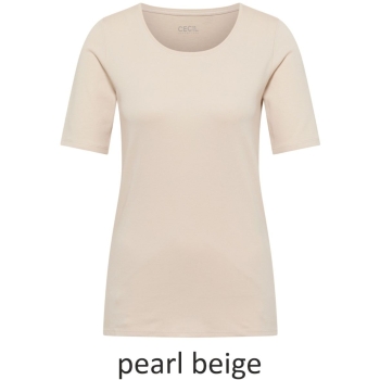 Cecil Damen T-Shirt Basic Unifarbe