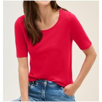 Cecil Damen T-Shirt Basic Unifarbe