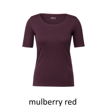 Cecil Damen T-Shirt Basic Unifarbe