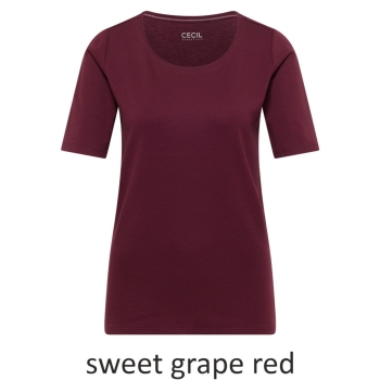 Cecil Damen T-Shirt Basic Unifarbe