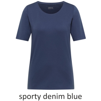 Cecil Damen T-Shirt Basic Unifarbe