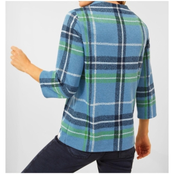 Cecil Damen 3/4 Arm Shirt Kariert Jacquard