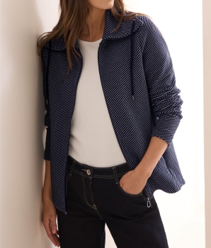 Cecil Damen Sweatjacke Two-Tone Ottoman