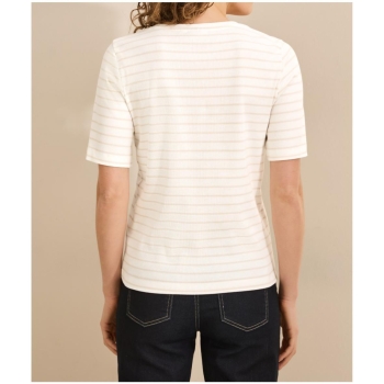 Cecil Damen T-Shirt gestreift Rippstruktur