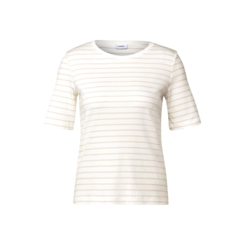 Cecil Damen T-Shirt gestreift Rippstruktur